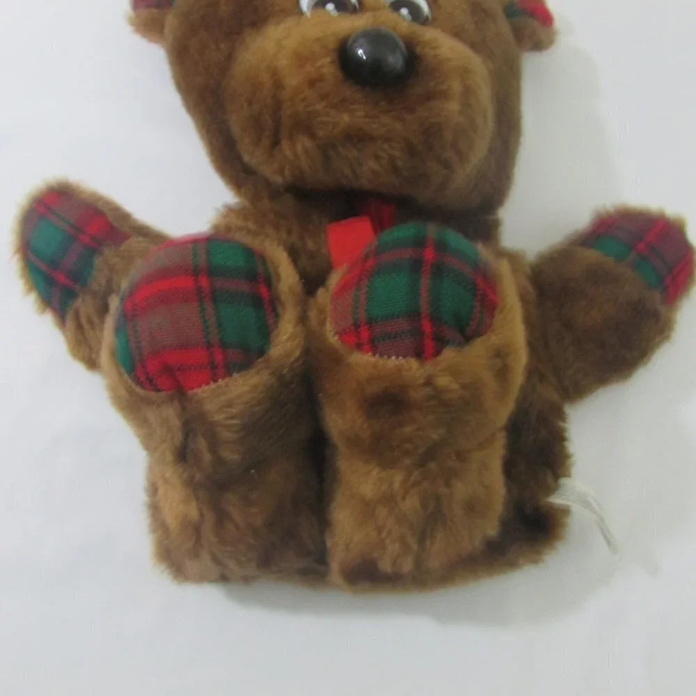 House Of Lloyd Reindeer Stocking Bag Vintage Plush